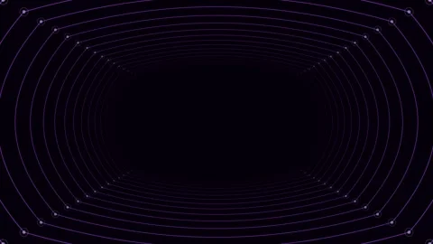 Purple Neural Synapse Web Tunnel Background, Glowing Violet Cyberspace Corridor Stock Footage 329903754