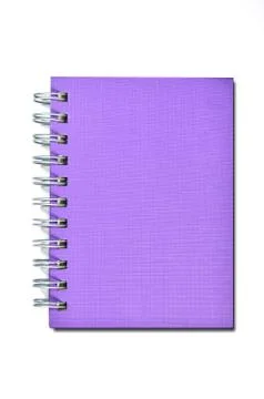 Purple notebook isolated Stock-Fotos