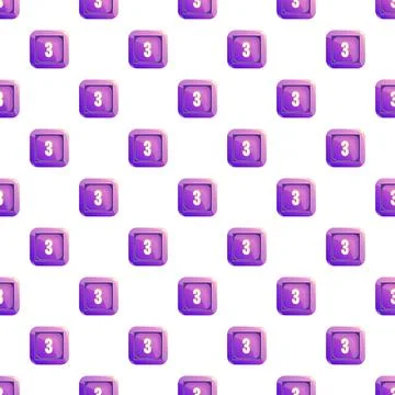 Purple number three button pattern for games 스톡 일러스트