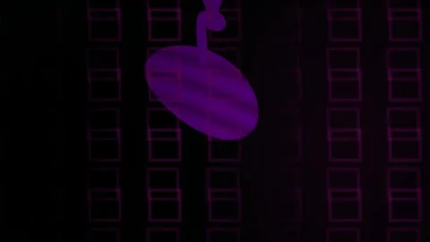 Purple object on black background with squares. Stock Footage 337517323