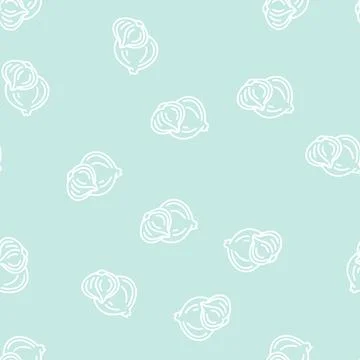 Purple onion line seamless pattern Stock Illustration