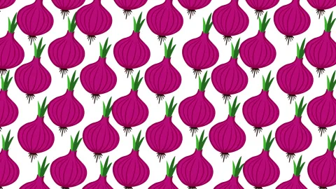 Purple Onion Pattern Motion Graphics Background with Green Leaves Stock Footage 347701656