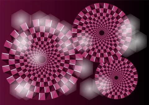 Purple optical illusion Stock Illustration