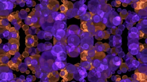 Purple Orange Bubble Particle Burst Background 库存影片 339823017