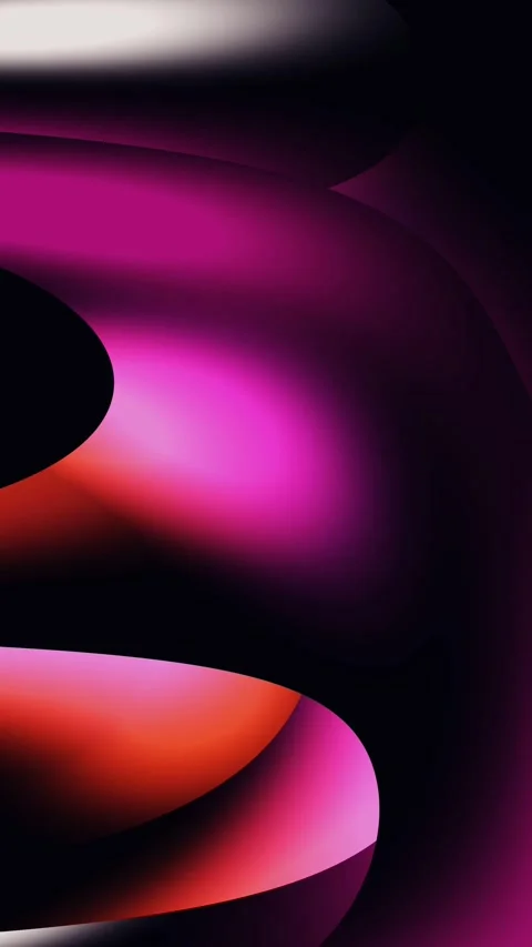 Purple Orange Fluid Wave Motion Background Video stock 347577342