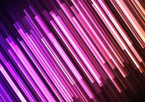 Purple orange frequency bar overlap in dark background Stock Illustration