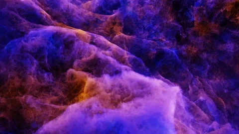 Purple orange nebula in space Stock Footage 255174494