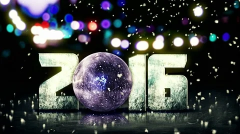 Purple Orb 2016 Snow 3D Bokeh City Background - 4K Resolution Ultra HD (UHD) Stock Footage 40545382