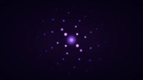 Purple Orbiting Dots Particle System Loop Animation Lupus Awareness 4K 스톡 동영상 333404843