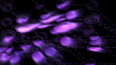 Purple Orbs and Light Rays Stock Footage 8684045