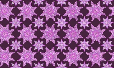 Purple oriental seamless pattern Stock Illustration