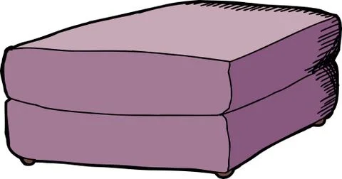 Purple ottoman Stock Illustration