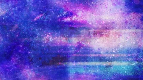 Purple Outer Space Nebula Spewing Magical Dust Particles Stock Illustration