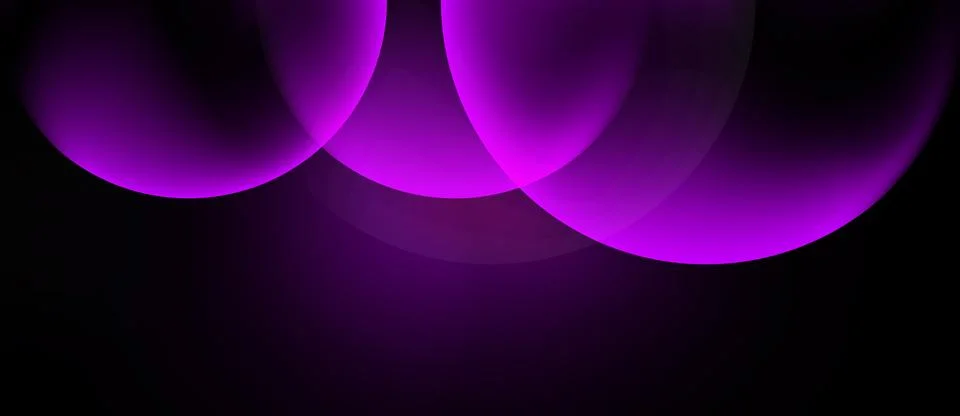 Purple overlapping circles create abstract shapes. Dark background emphasizes 스톡 일러스트