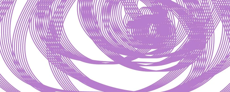 Purple overlapping circular swirl patterns and curved line textures for abs.. Stock Illustration