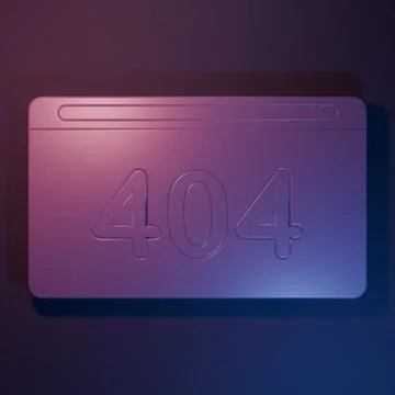 Purple Page with a 404 error icon isolated on purple-blue background. Templ.. 写真素材