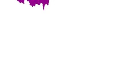 Purple paint flowing down in slow motion. clear liquid Video stock 70358556