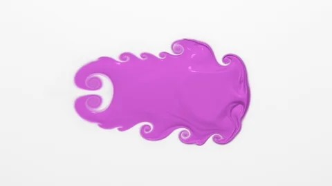 Purple paint on a white background Stock Footage 97765367