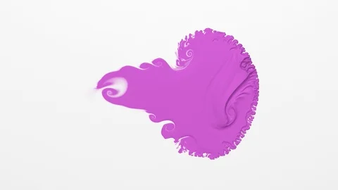 Purple paint on a white background Stock Footage 97765563