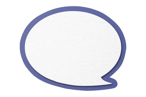 Purple paper speech bubbles separated on white background Illustrazione stock