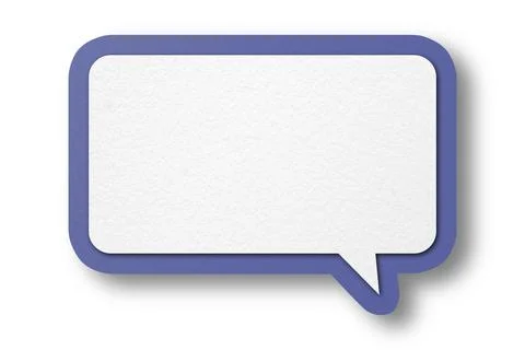 Purple paper speech bubbles separated on white background Stock Illustration