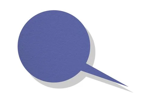 Purple paper speech bubbles separated on white background Stock Illustration