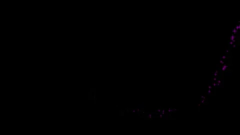 Purple Particle Comet Trail Circular Motion, Magical Sparkles on Black Backg Stock Footage 329075621