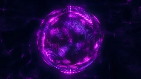 Purple particle sphere Stock Footage 307426989