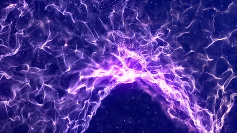 Purple Particle Waves with blue background Stock Footage 236416033