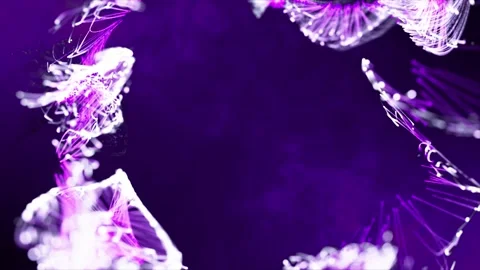 Purple particles abstract wavy pattern background Stock Footage 225789063