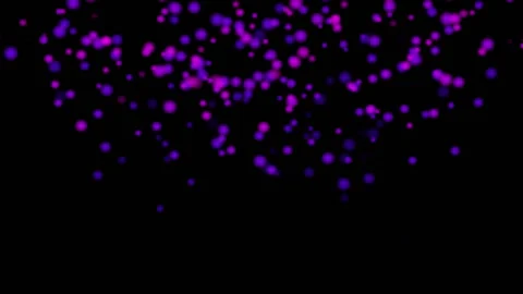 PURPLE particles glowing on the black background. Black background with light Stock Footage 218577734