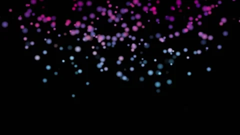 PURPLE particles glowing on the black background. Black background with light Stock Footage 218579110