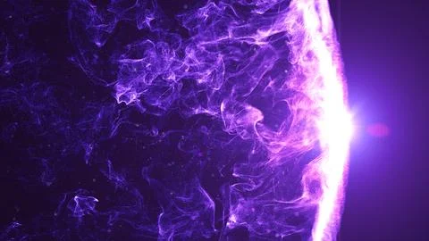 Purple particles light burst Stock Illustration