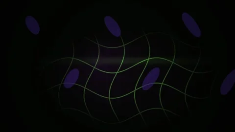 Purple particles in a network. Stock Footage 340040909