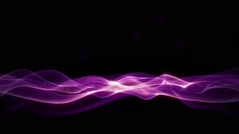 Purple particles wave flow digital motion abstract background. Stock Footage 165575448
