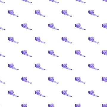 Purple party blower seamless pattern background Stock Illustration