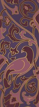 Purple pattern with birds. Stock Illustration