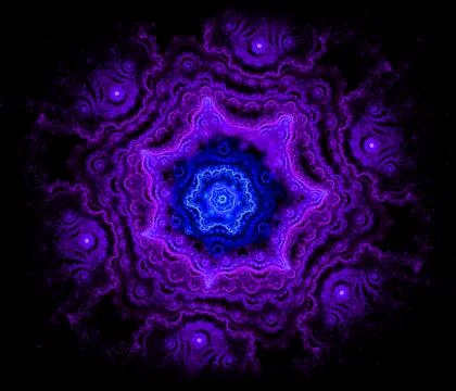 Purple pattern in the shape of purple snowflakes Stock Illustration