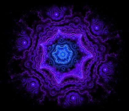 Purple pattern in the shape of snowflakes Stock Illustration