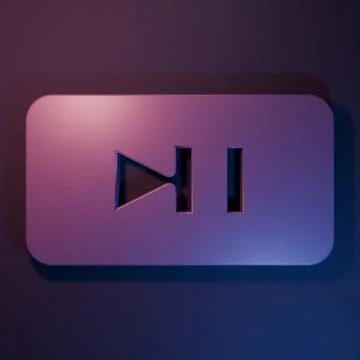 Purple Pause button icon isolated on purple-blue background. Minimalism con.. Stock Illustration