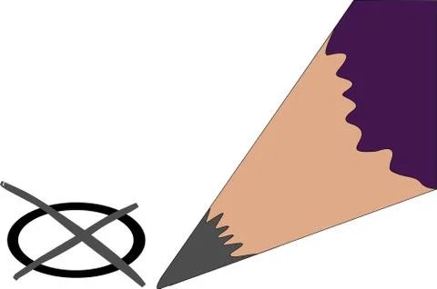 Purple pencil Stock Illustration