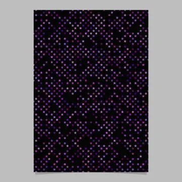 Purple pentagram star shape pattern background brochure template design Иллюстрация