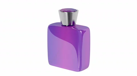 Purple perfume bottle spin Stock Footage 57641240