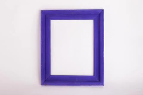 Purple picture frame empty Stock Photos