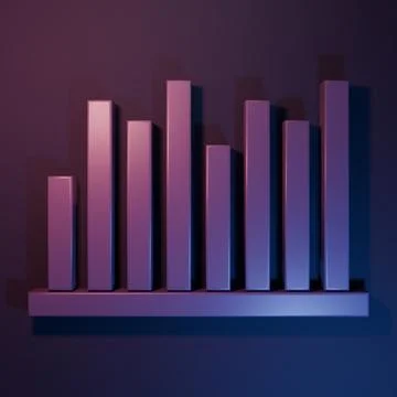 Purple Pie chart infographic icon isolated on purple-blue background. Diagr.. 库存插图