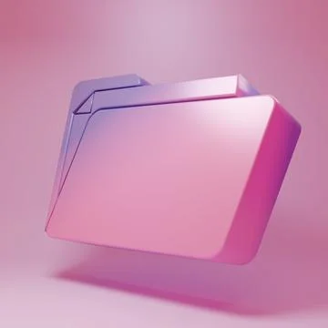 Purple-pink Document folder icon isolated on pink background. Accounting bi.. Stock-Illustration