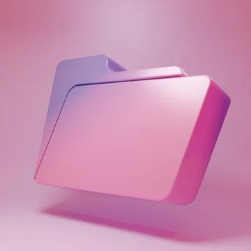 Purple-pink Document folder icon isolated on pink background. Accounting bi.. Stock Illustration