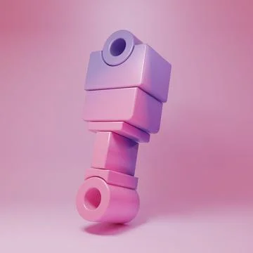 Purple-pink Engine piston icon isolated on pink background. Car engine pist.. Illustrazione stock