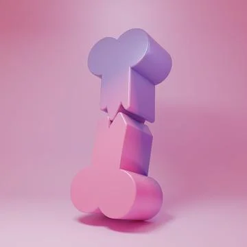 Purple-pink Human broken bone icon isolated on pink background. Minimalism .. Stock Illustration