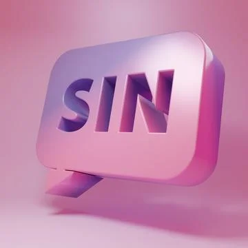 Purple-pink Mathematics function sine icon isolated on pink background. Min.. Stock Illustration